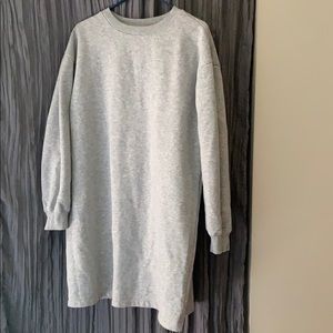 Gray Sweatshirt Dress